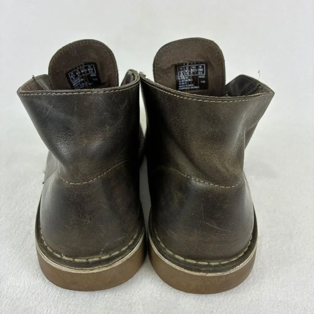 Clarks Bushacre 2 Chukka Leather Boots Men's UK 8.5 US 9.5 Brown Olive Green